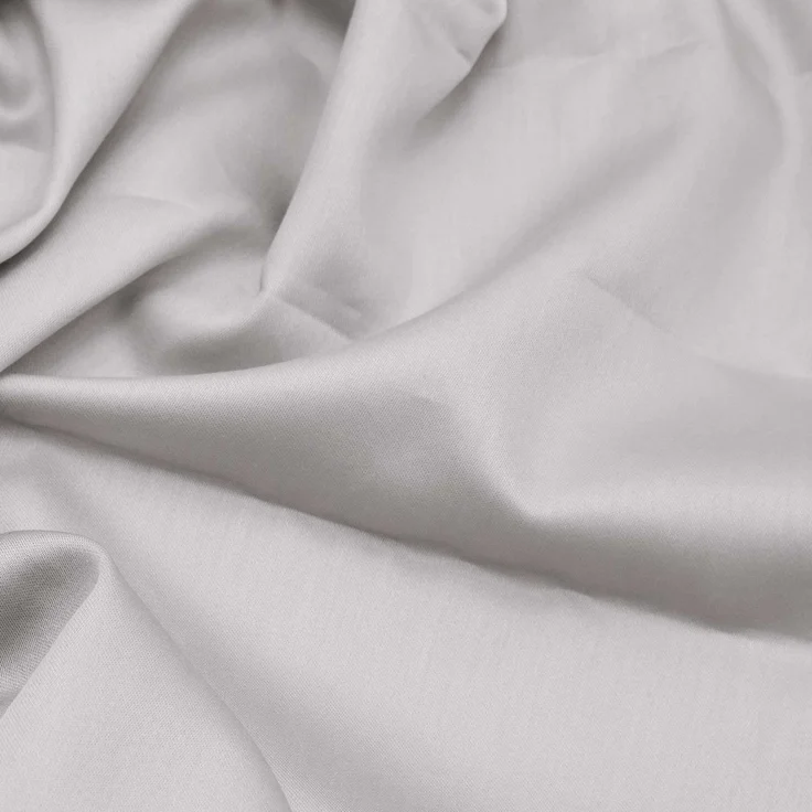 L'essentiel Maison 'De Light Grey' Satin-Spannbettlaken (King) (FR) (IT) (ES) (DE), Hellgrau, 200+30 x 160 cm – Bild 2