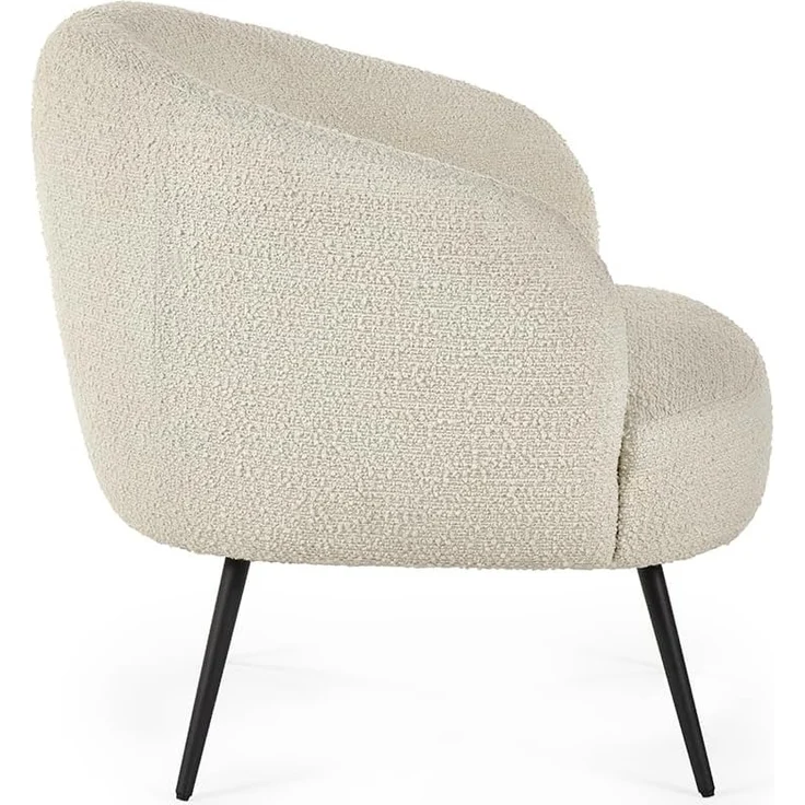 Julian Bowen Gigi Boucle Akzentstuhl, Elfenbein, 76,5 x 72 x 74 – Bild 4