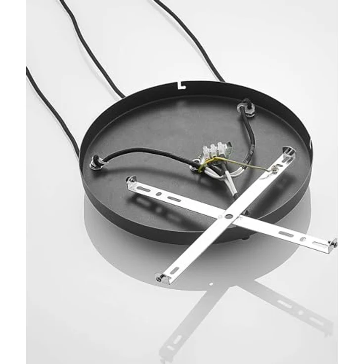 Lindby Pendelleuchte 'Jurian', 3-flammig aus Rauchgrauem Glas und schwarzem Stahl, E27 Fassungen für max. 15W, Ø 32 cm, ideal für Wohnzimmer und Esszimmer – Bild 10