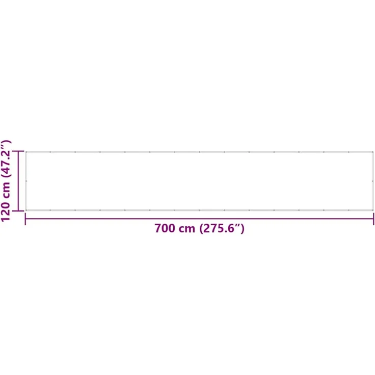vidaXL Balkon-Sichtschutz Rot 120x700 cm 100% Polyester-Oxford 42002135 – Bild 6