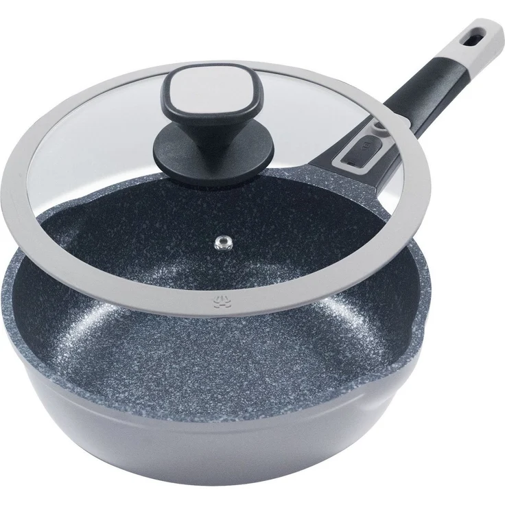 KING Pfannen-Set Moonscape, Aluminiumguss (Set, 11-tlg, je 1 Bratpfanne Ø 24/24/28/28cm, H: 5/7,5/5,5/8,5cm, - 1,9/2,8/2,5/4 l), Induktion, Moonscape-Beschichtung,inkl. 5 Schüsseln – Bild 4