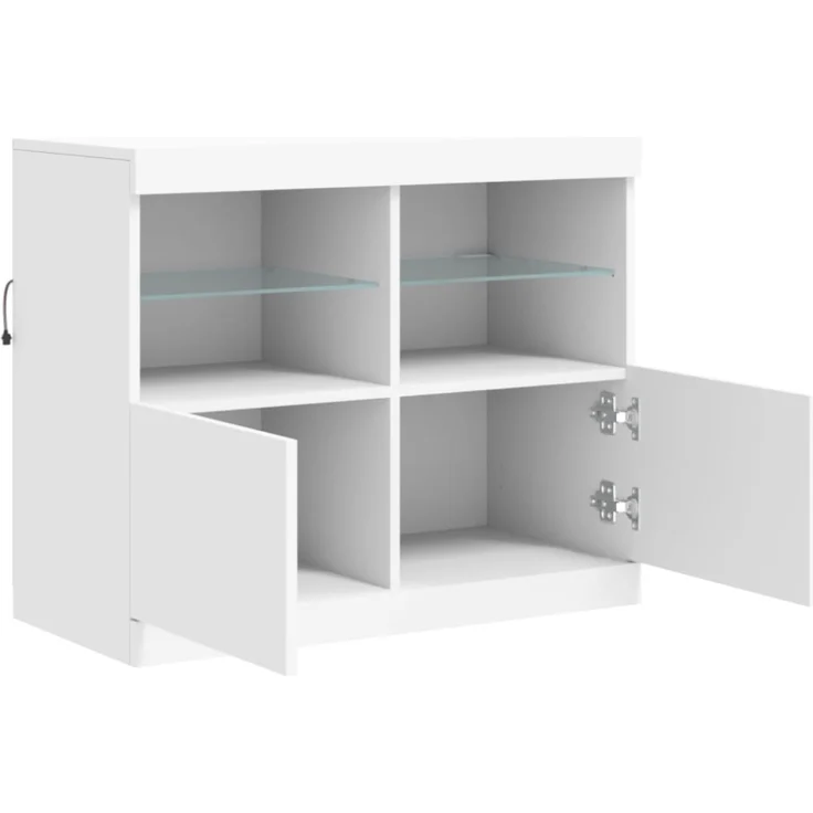 vidaXL Sideboard mit LED-Leuchten Weiß 81x37x67 cm 836658 – Bild 12
