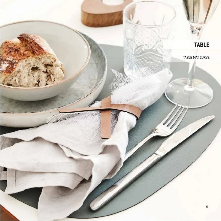 LIND DNA Platzset NUPO Tischset Curve L pastel green 37x44 cm, Table Mat Curve L Nupo Pastel Green – Bild 3