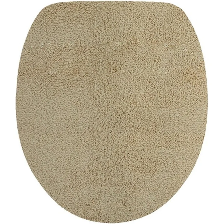NYVI Badematte WC Vorleger mit Ausschnitt NYVISpa Lasalle Beige Toiletten Teppich, Höhe 20 mm, Polyester, Rutschfest, Saugstark, Schnell Trocknend, Fußbodenheizung geeignet – Bild 4
