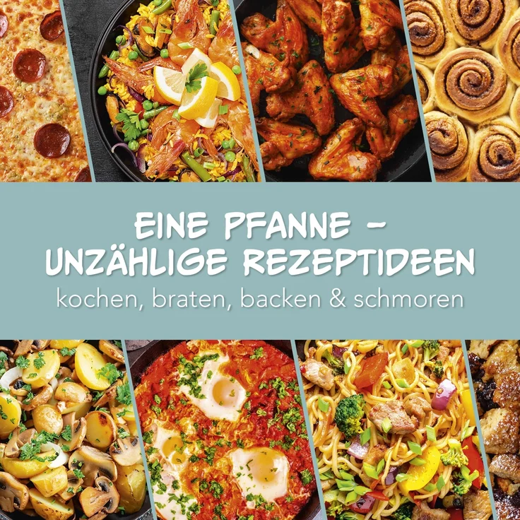 GOURMETmaxx Elektrische Pfanne 1500W metallic schwarz 42cm mit Deckel & Trenner, 1500 W, Pasta Pizza ohne Herd zubereiten Antihaftbeschichtung mit Cool-Touch – Bild 6