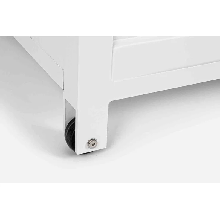 Gartentruhe Citanal aus Aluminium, modern mit Rädern und Gasdruckfeder, weiß, 141 cm – Bild 6