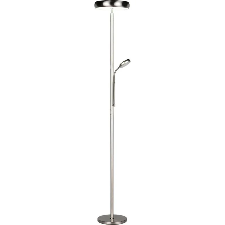 LED Deckenfluter PALERMO Höhe 183cm mit Leselampe und Fernbedienung, Silber – Bild 5
