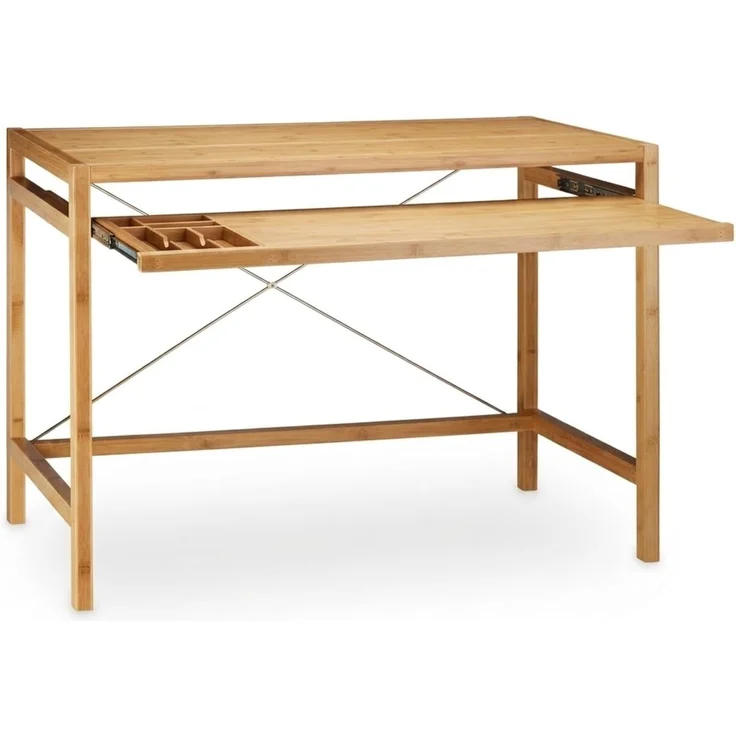 Relaxdays Computertisch Holz mit Tastaturauszug – Bild 6