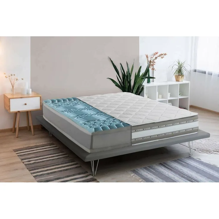 Talamo Italia - Einzelmatratze Ursula, Matratze aus Memory-Schaum und Gel mit 9 differenzierten Zonen, 100 % Made in Italy, milbenhemmend und hypoallergen, 90 x 200 x 27 cm
