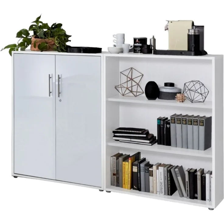 BMG Möbel Aktenschrank Office Edition Schrankwand 1 niedrig abschließbar, in verschiedenen Farben