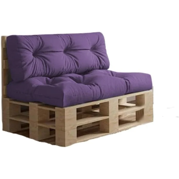 chilly pilley Palettenkissen Wasserdicht Palettenauflage Palettenpolster Palettenmöbel Gartenkissen Wasserfest Wasserabweisend viele Größen und Farben (Set 2er. Violett)