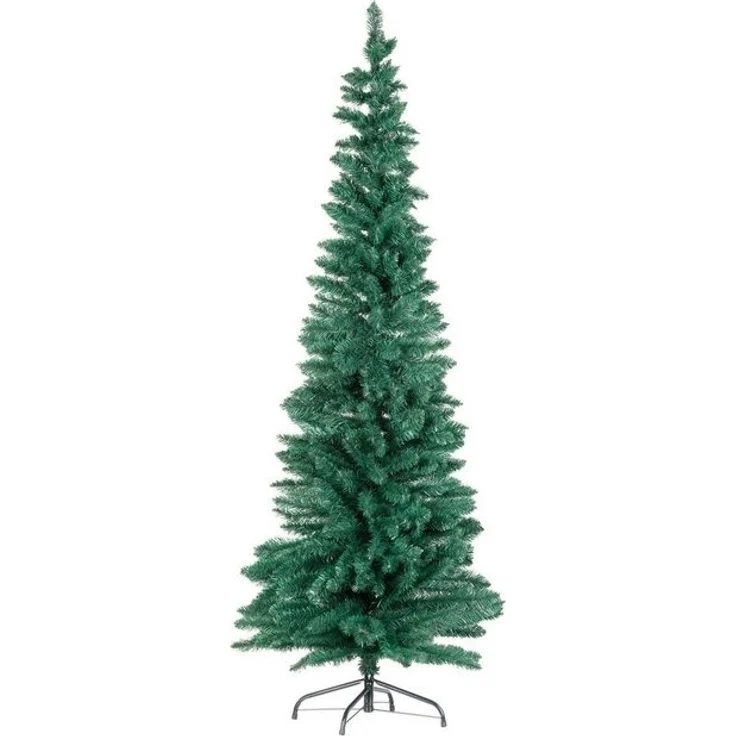 Gravidus Künstlicher Weihnachtsbaum Schmaler künstlicher Weihnachtsbaum 180 cm mit Metallständer grün – Bild 4
