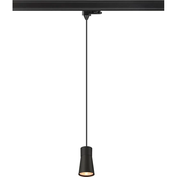 SLV PURI 2.0 Cone, 3~ Pendelleuchte, GU10, Pendellänge 200cm, 1x max. 6W, schwarz - Leuchten mit 3 Phasen Adapter 230V – Bild 4