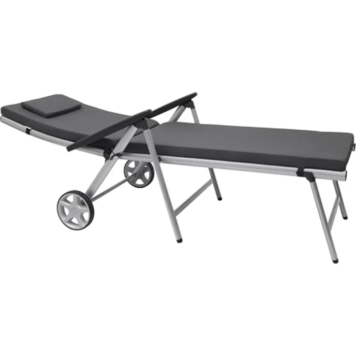 Beautissu Rollliegenauflage Loft RL 200 x 60 x 5 cm Graphitgrau – Bild 8