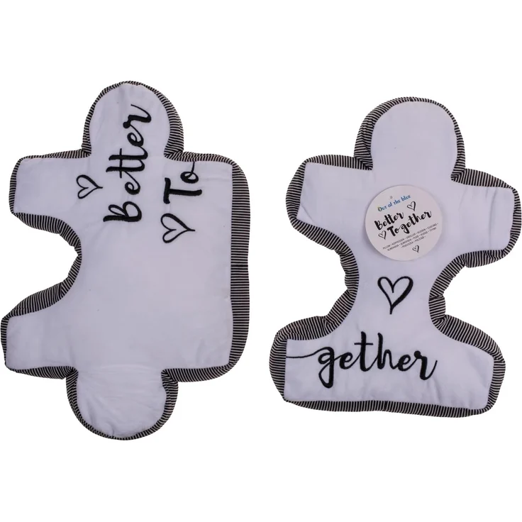 Puzzlekissen Kissen Puzzle Dekokissen Pärchen 2er Set Paare better together – Bild 3