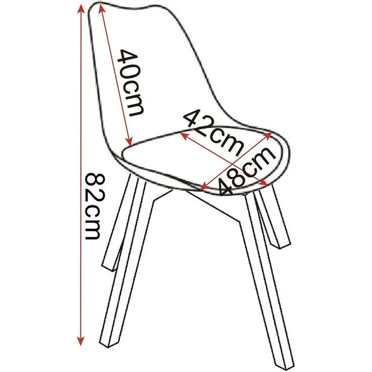 Woltu Esszimmerstuhl (Set, 6 St), Designstuhl Sitzfläche aus Kunstleder, Massivholz – Bild 2