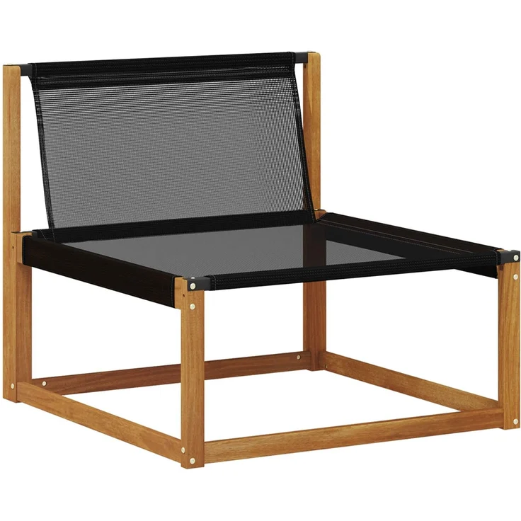 vidaXL Outdoor-Sofagarnitur Massives Akazienholz und Textilene Natur 3438880 – Bild 3