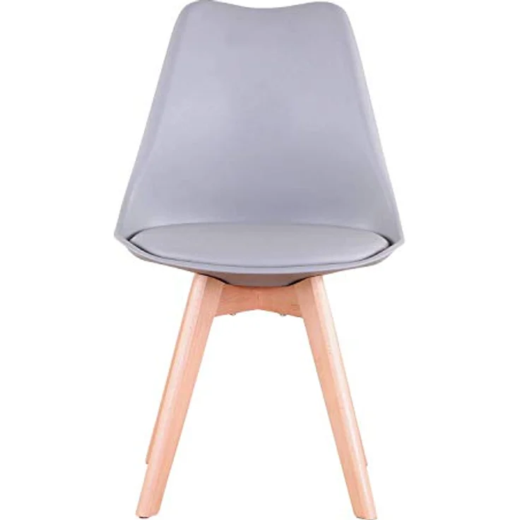 GrandCA HOME 6er-Set Esszimmerstühle, Skandinavische Stühle, Skandinavisches Design, Massivholzbeine, Ergonomisch, für Esszimmer, Wohnzimmer, Küche & Schlafzimmer (Grau,6) – Bild 5