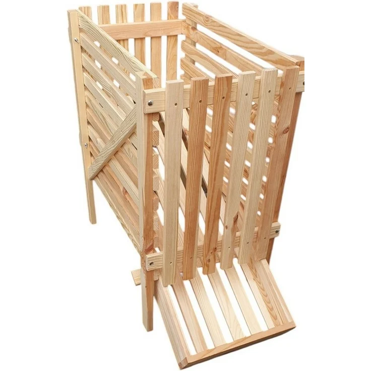 promadino Holzkiste Kartoffelkiste, BxTxH: 44x96x81 cm, für 50 kg Kartoffeln – Bild 2