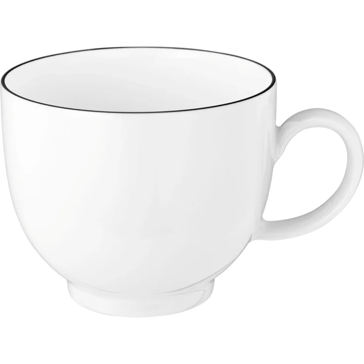 Kaffee-Obertasse 0,22 l Lido Black Line Seltmann Weiden Kaffeetasse - MikrowelleBackofen geeignet, Spülmaschinenfest – Bild 1