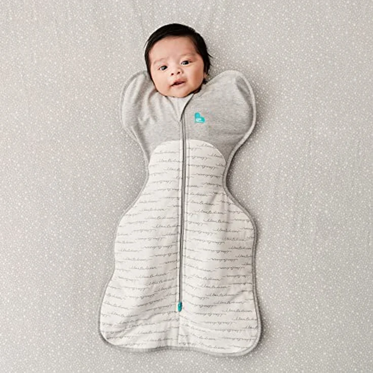 Love To Dream Pucksack, Baby Erstausstattung, ideal für kühle Temperaturen (16-20°C), Arme hoch Position, zweiweg-Reißverschluss für einfaches Windelwechseln, Schlafsack Weiß, Klein (3,5–6 kg) – Bild 9