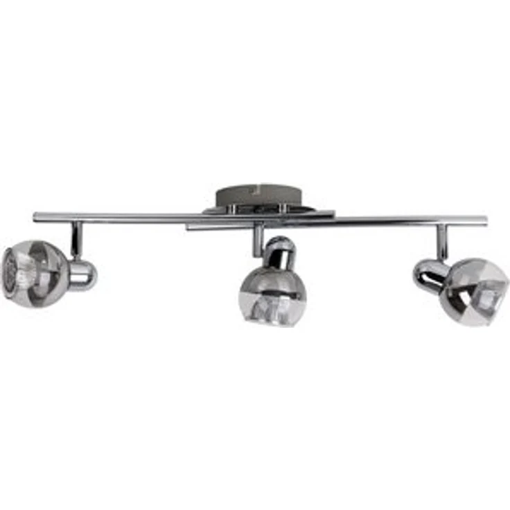 näve Deckenspots Boccia, LED wechselbar, Warmweiß, 1flg. incl. LED GU10 6W, chrom, Glasschirm, verstellbarer Spot, D:14cm – Bild 6