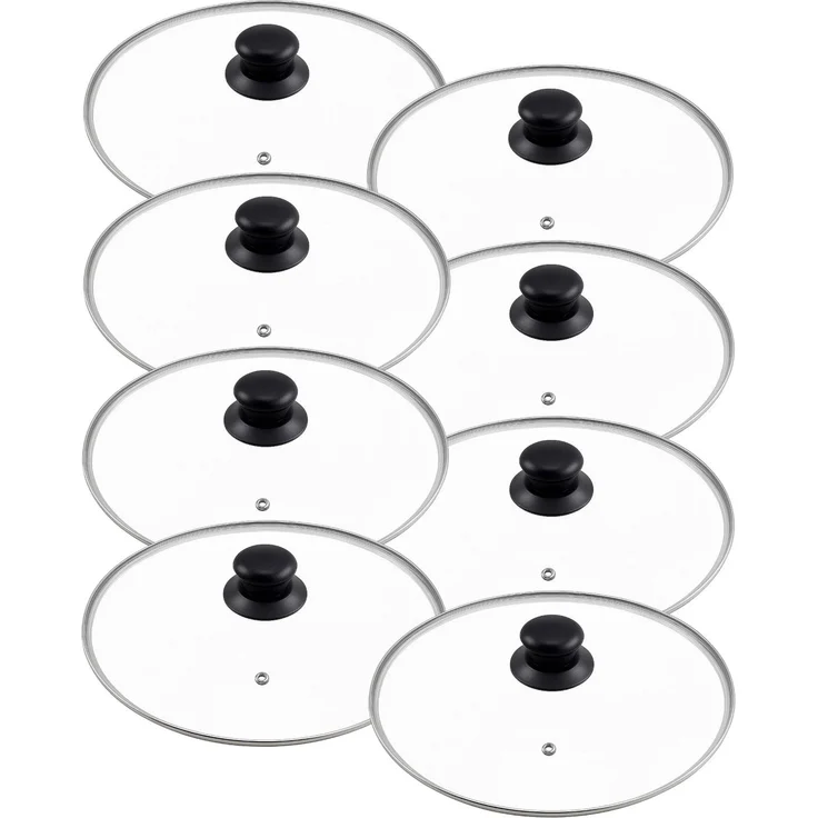 8x Pfannendeckel 28cm Glasdeckel Topfdeckel hitzebeständig Ersatzdeckel Kochdeckel Deckel