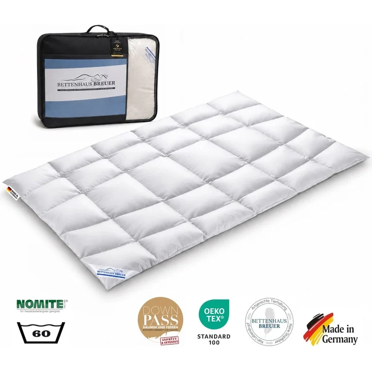 Extra warme 100% premium körperform Daunendecke Bettdecke 135x200 950g – Bild 2