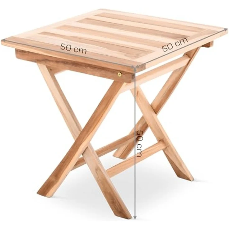 Raburg Gartentisch Beistelltisch Teakholz, 50 cm, wetterfestes Teak, langlebig, leicht & robust, UV-beständig & pflegeleicht – Bild 7