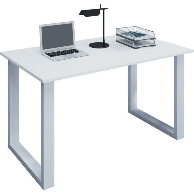 VCM Schreibtisch Lona 110x80 U-Fußgestell Buche/Weiß