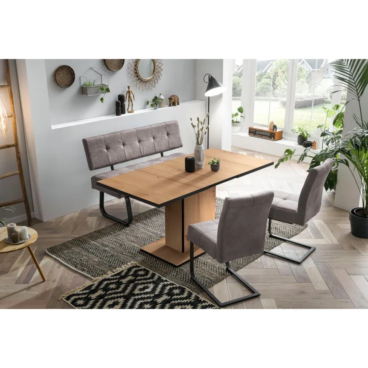 HELA Essgruppe Luise I G (Bank, Stühle, Tisch), (Set, 4-tlg), Komfortsitz mit Federkern, Topseller Tischgruppe, Esszimmer