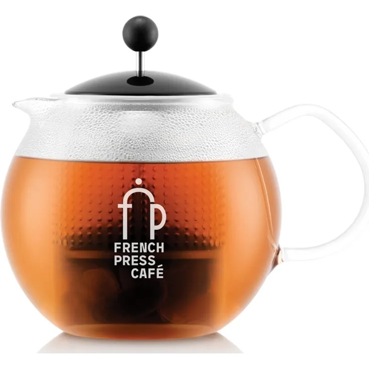 Bodum Teebereiter mit Glasgriff und Plastikdeckel 1.0 L Assam schwarz