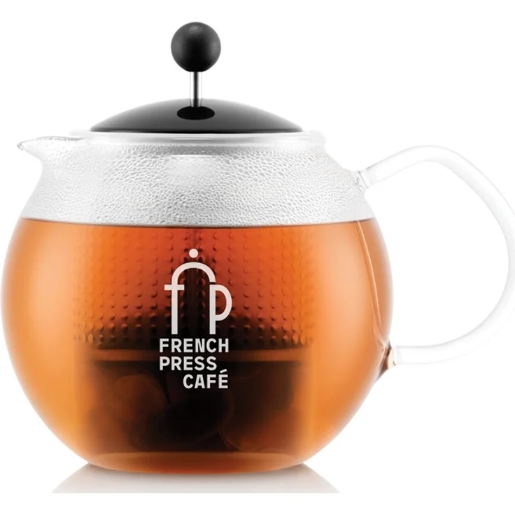 Bodum Teebereiter mit Glasgriff und Plastikdeckel 1.0 L Assam schwarz