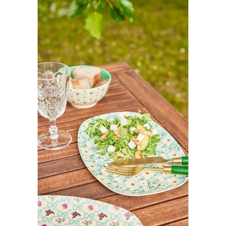 rice Teller Melamin Teller oval 30x22cm Snackteller Käseplatte
