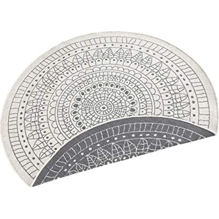 HANSE Home Teppich Porto Wendeteppich, rund, Höhe: 5 mm, In-& Outdoor, Wetterfest, Balkon, Garten, Wohnzimmer, Wasserfest – Bild 8