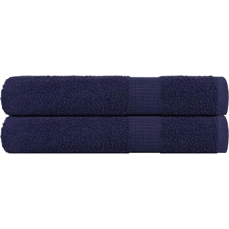 vidaXL Handtücher FROGN 2 Stk. Marineblau 100x200 cm 360 g/m² 136794 – Bild 1