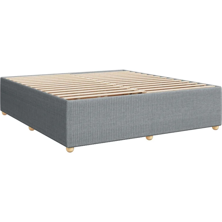 vidaXL Boxspringbett mit Matratze Hellgrau 180 x 200 cm Stoff 3451531 – Bild 5