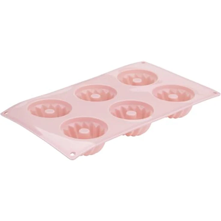 Dr. Oetker Silikon-Gugelhupfform Mini-Gugelhupfe, 6er Set in Korall Pink, Hochwertiges Platinsilikon, Temperaturbeständig, Spülmaschinengeeignet – Bild 1