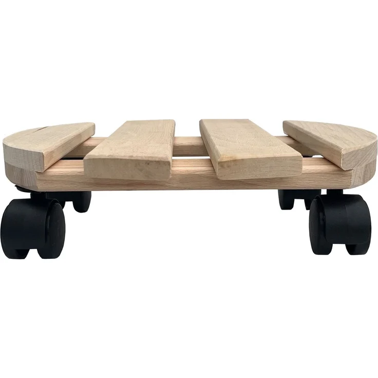 4x Rolluntersetzer rund Pflanzenroller 30x30 cm - max. 120 kg Traglast - aus Buchenholz - Stabil & robust - Für Pflanztöpfe, Möbel & schwere Gegenstände – Bild 4