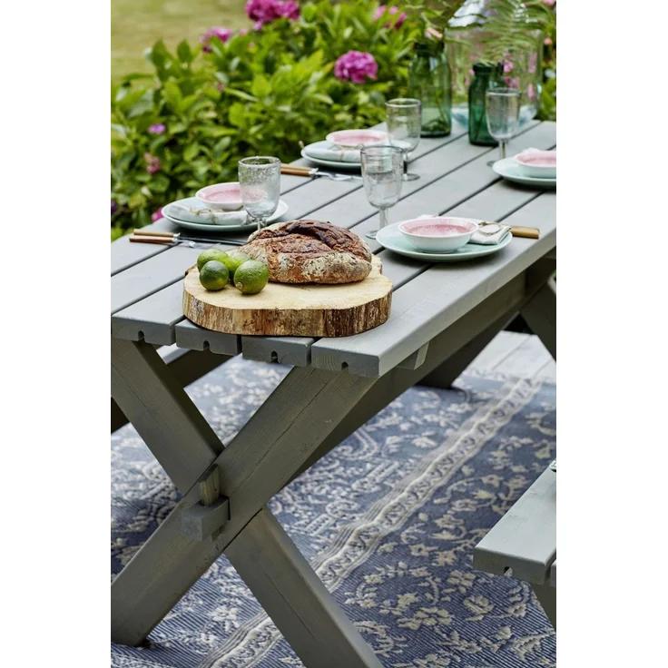 Plus Tisch Nostalgie 178x75x72cm graubraun rechteckig – Bild 3