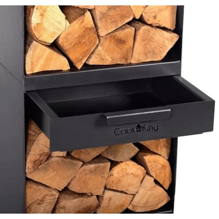 CookKing Stahl Kaminholzregal Vento | Schwarz | – Bild 4