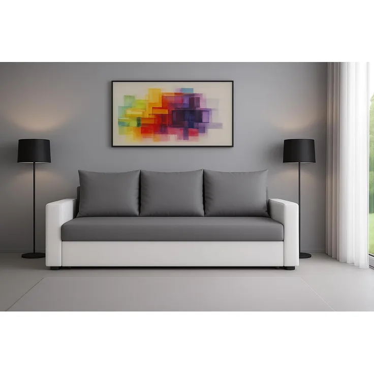 Sofa LATTE mit Schlaf-Funktion und Bettkasten – moderner Stil und Komfort!