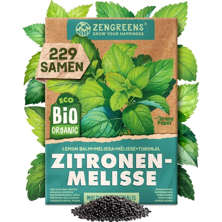 ZenGreens® - Bio Heil- und Teekräutersamen im 10er Set - 10 Heil- und Tee Kräuter Samen für den einfachen Anbau im Garten, Balkon oder Hochbeet - Pflanzensamen - Saatgut – Bild 12
