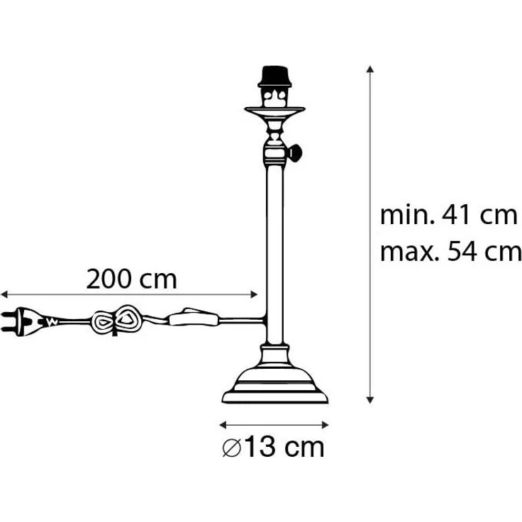Qazqa Tischleuchte Kaso, ohne Leuchtmittel, E14, Schwarz, Landhaus, Stahl, 1-flammig – Bild 3