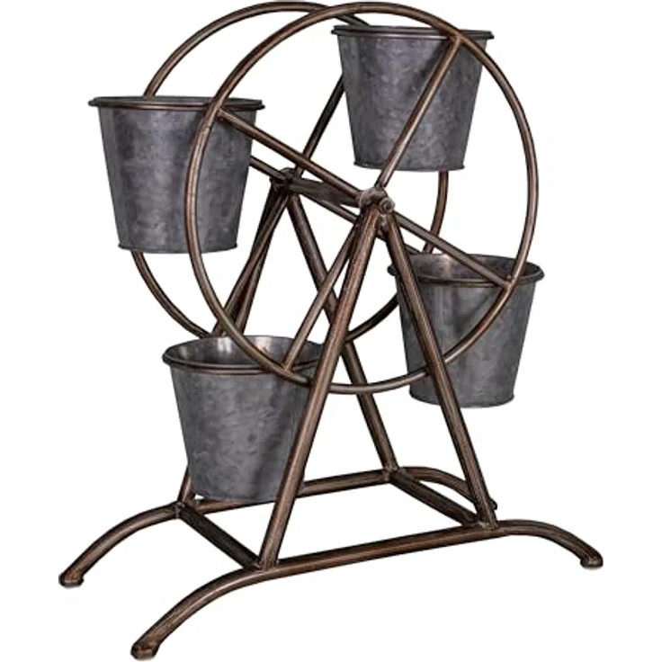 Etagere Ständer Regal Rondell 4 Töpfe Metall Antic Line SEB17331 – Bild 2