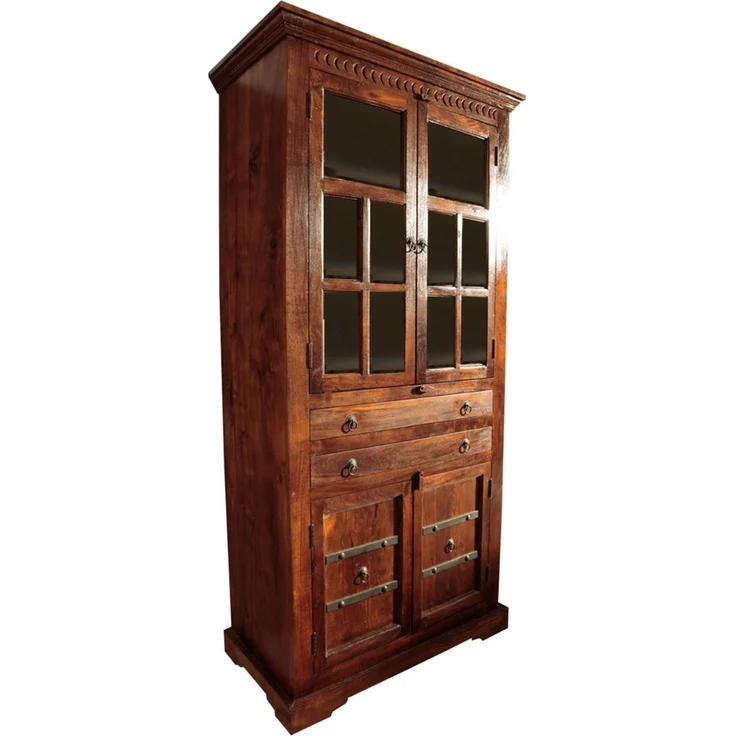 Vitrine Akazie 94x50x195 nougat lackiert OXFORD #452 – Bild 1