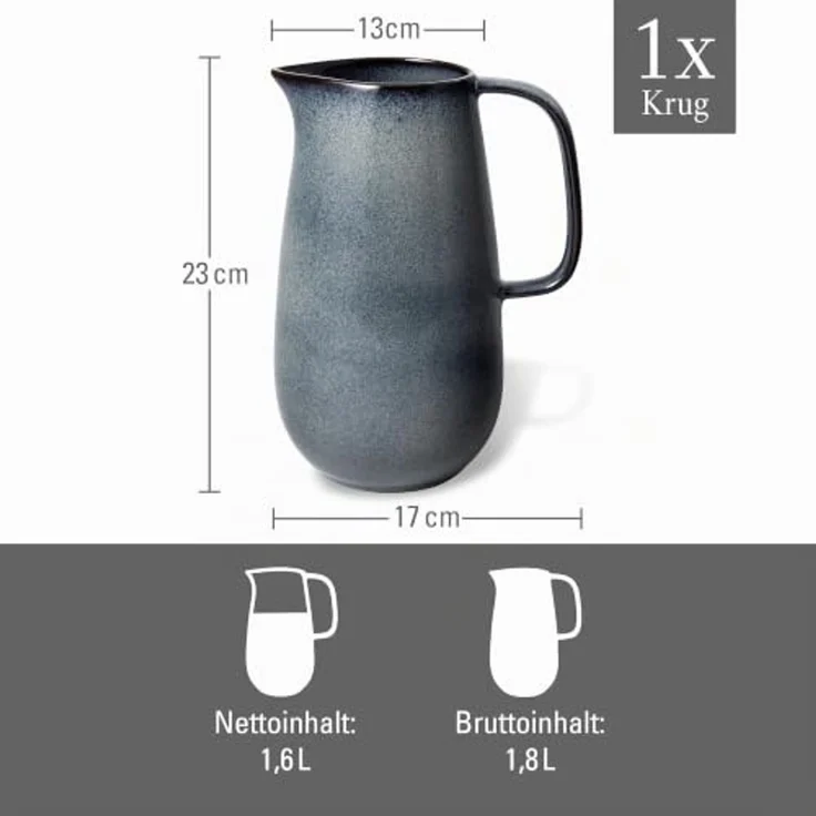 like. by Villeroy & Boch - Lave Gris Krug Grau – Bild 5