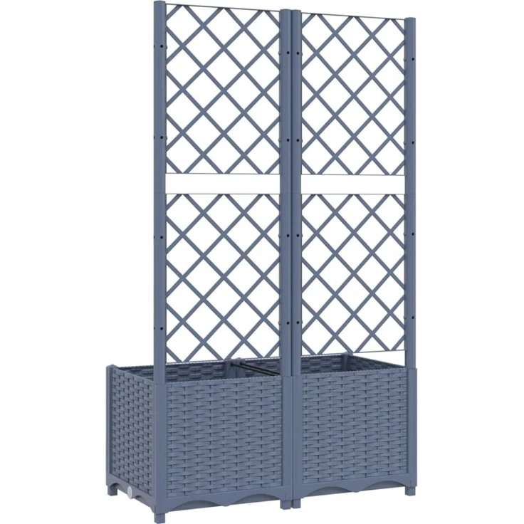vidaXL Garten-Pflanzgefäß mit Spalier Blaugrau 80 x 40 x 136 cm PP 318251 – Bild 5