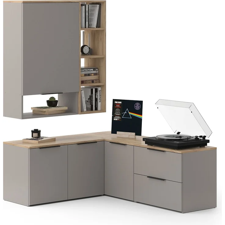 Wohnwand Wido Greige 5 Teile Vicco – Bild 5