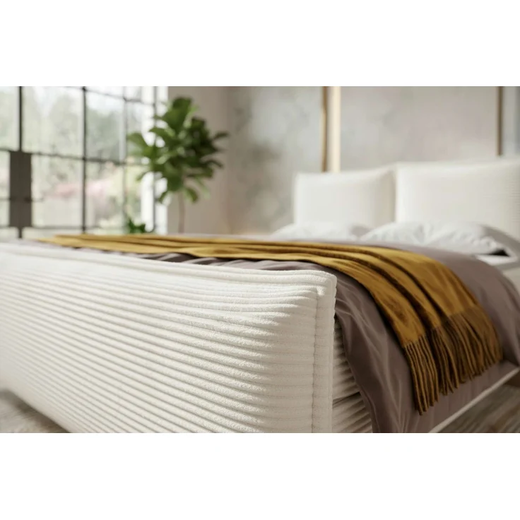 Boxspringbett Elysio Plus - Cordstoff - creme - 160x200 cm – Bild 5